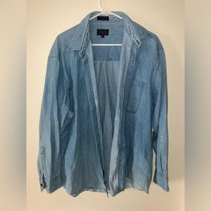 Chaps x Ralph Lauren Denim Button Down Shirt Size 34-35 collar 17.5